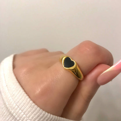 Black Heart Rings
