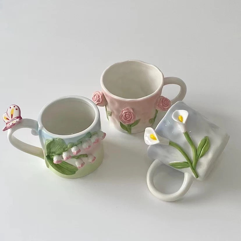 Floral Ceramic Mugs