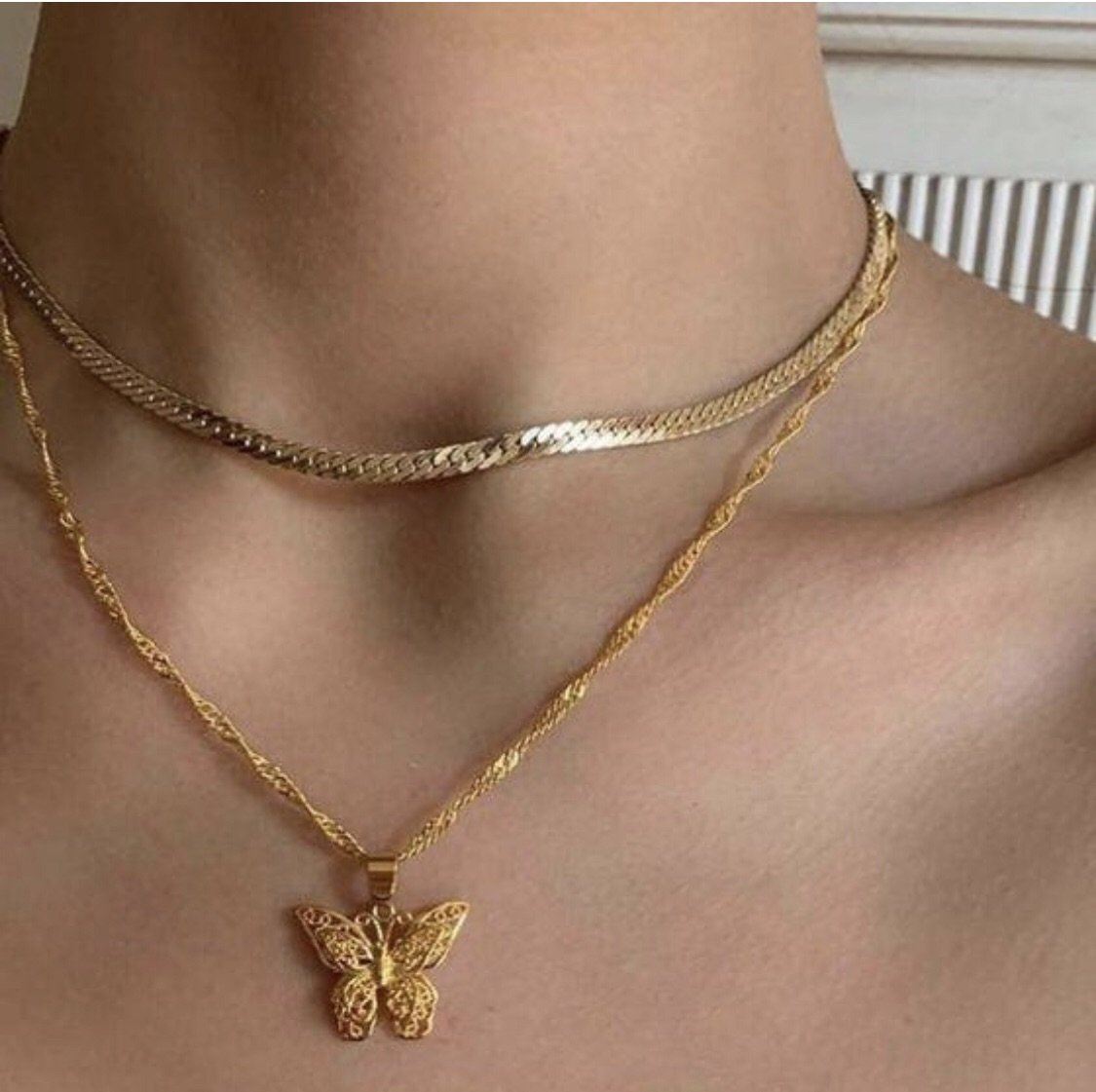 Golden Butterfly Necklace