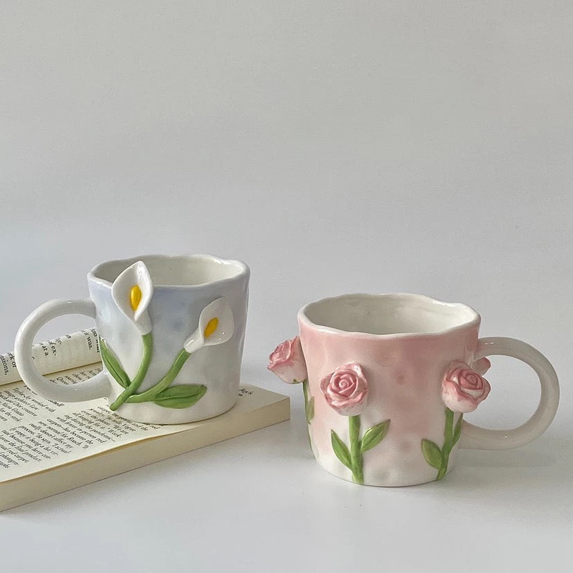 Floral Ceramic Mugs