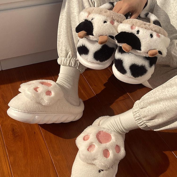 Cow Cotton Slippers