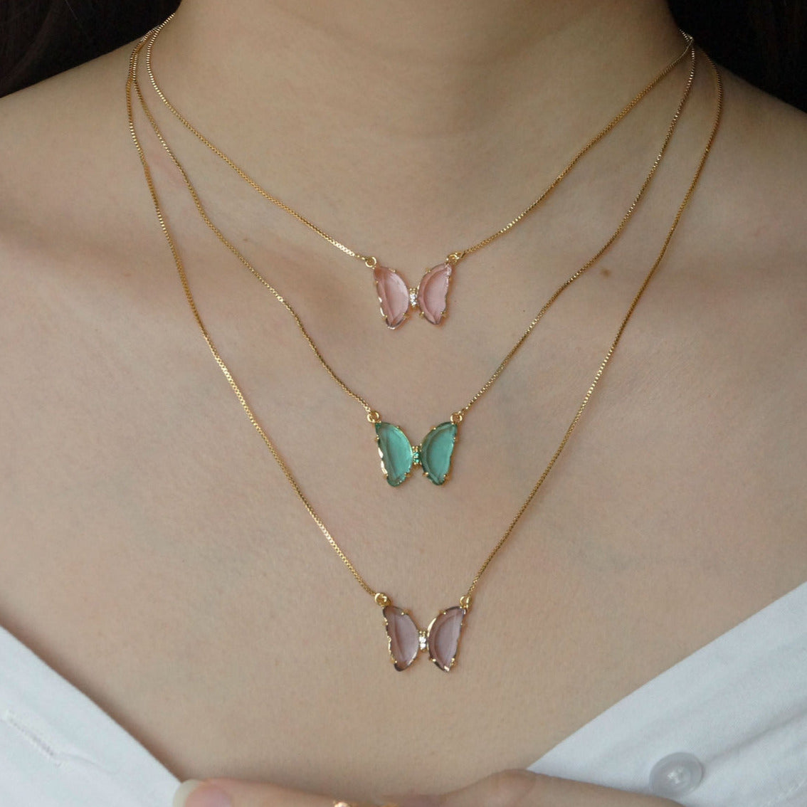 Crystal Butterfly Necklace