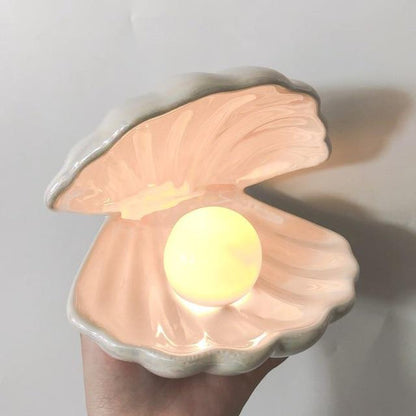 Shell and Pearl Lamp