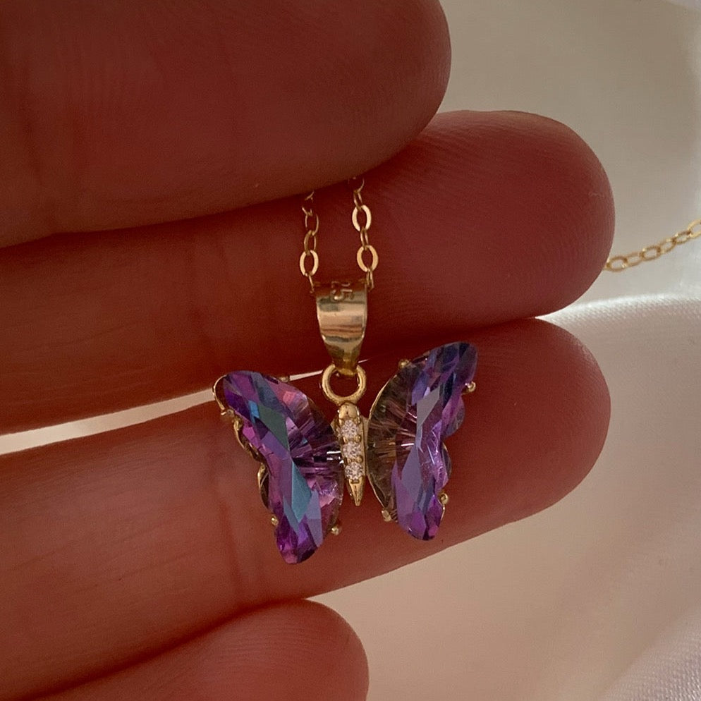 Gradient Butterfly Necklace